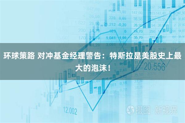 环球策路 对冲基金经理警告：特斯拉是美股史上最大的泡沫！